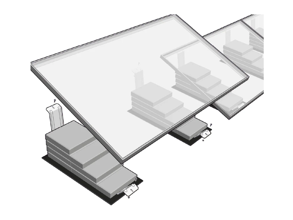 Balkonkraftwerk 800W (900Wp) bifazial Aufständerung 20° Komplettset - Solarfabrik
