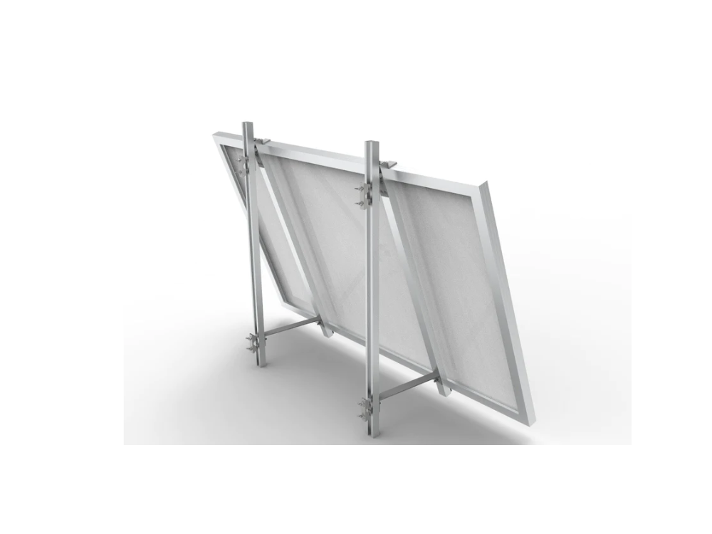 Darstellung eines Motagekits für die Montage an einer Fassade von hinten