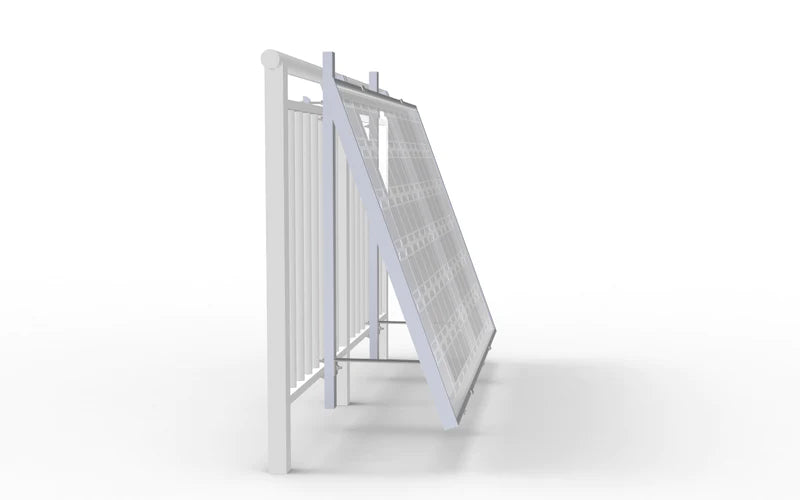 Balkonkraftwerk 400W (450Wp) bifazial Balkonhalterung angewinkelt Komplettset - Solarfabrik