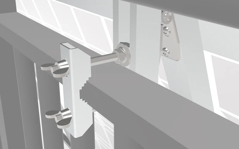 Balkonkraftwerk 400W (450Wp) bifazial Balkonhalterung angewinkelt Komplettset - Solarfabrik