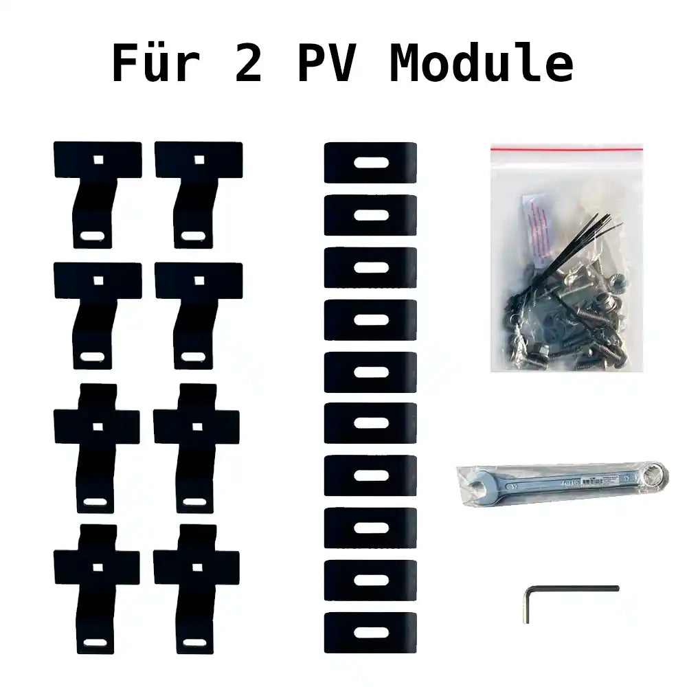 ZaunPV Montagepaket für 2 Module