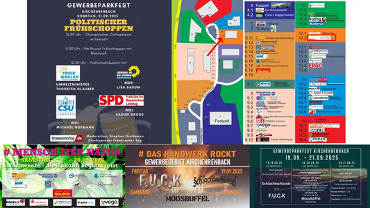 Wir sind beim Gewerbeparkfest in Kirchehrenbach am 20. & 21. September!