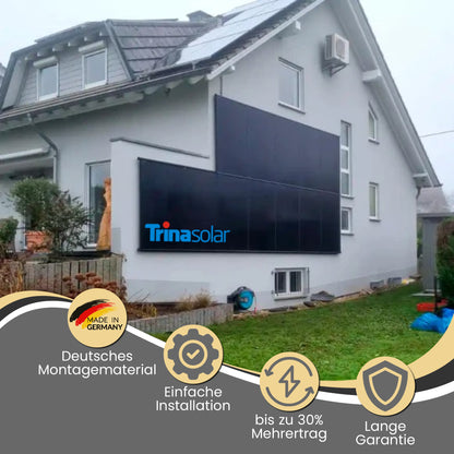 Balkonkraftwerk 800W (880Wp) bifazial Wattstone WandPV vertikal Komplettset - Trinasolar