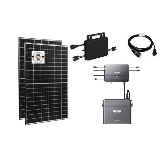 Balkonkraftwerk 890Wp (800W) mit Zendure Solarflow 1200